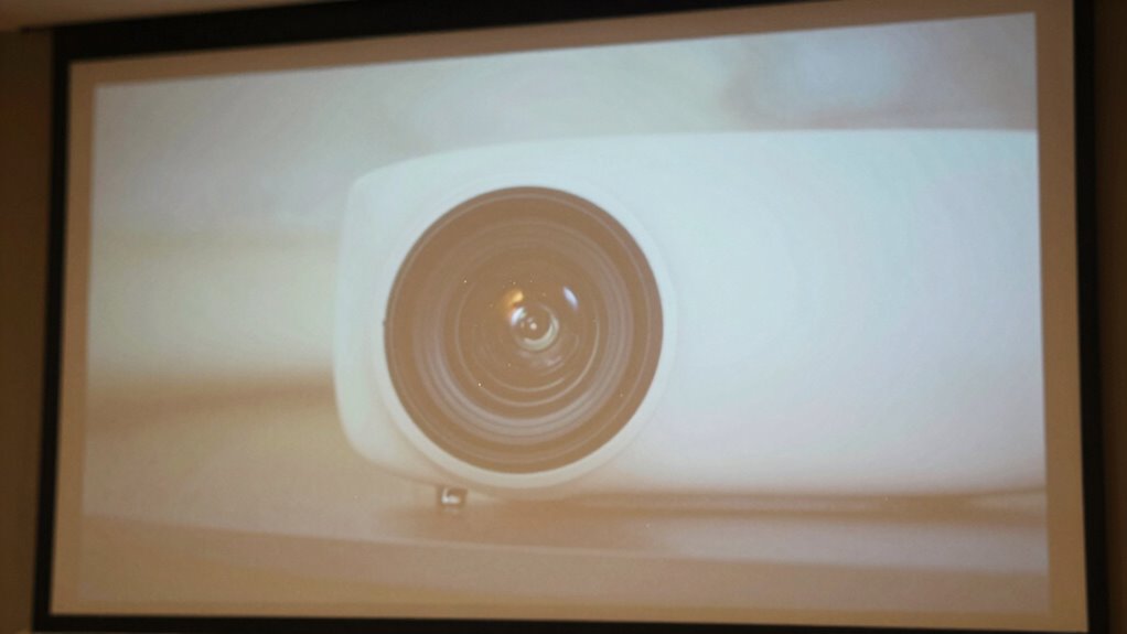 check projector lens alignment