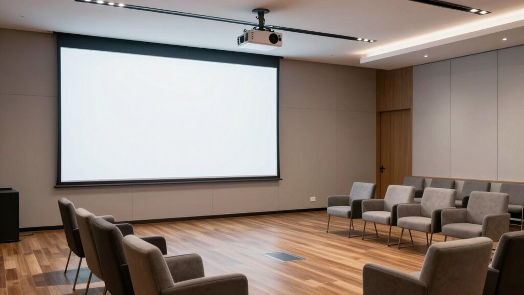 optimize projector placement and lighting