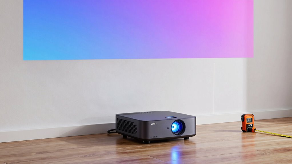 precise projector placement measurements