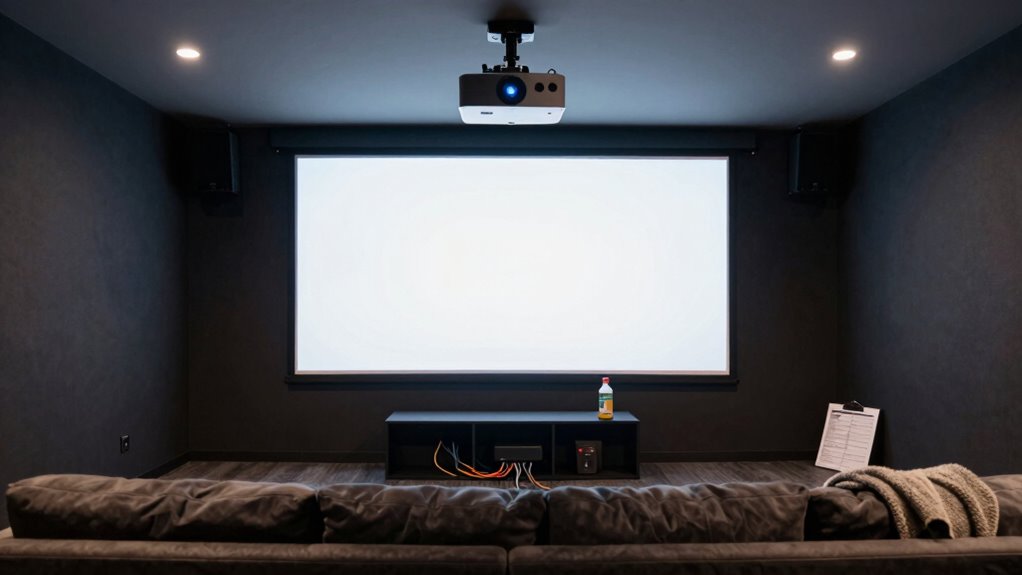 projector setup checklist complete
