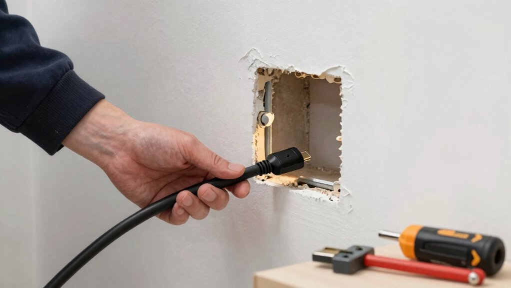 safe in wall cable routing