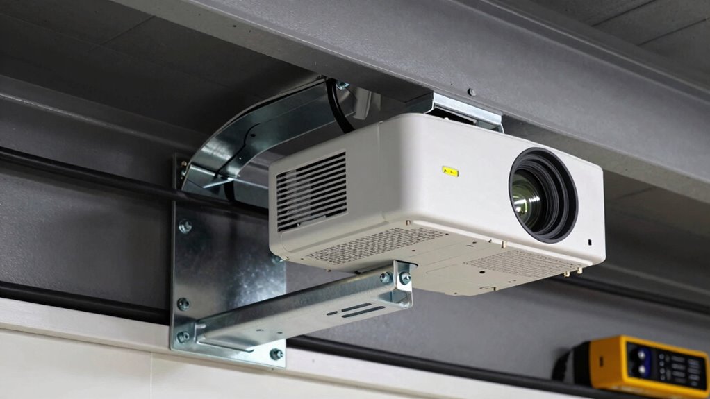 secure heavy projector mounting