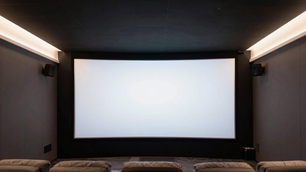 top recessed projector screens