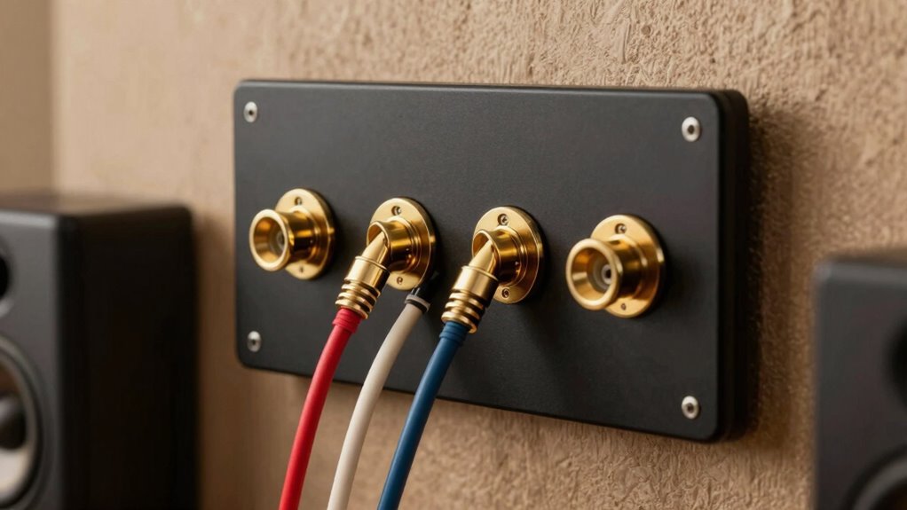 top speaker wire wall plates