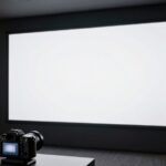 top white projector screens