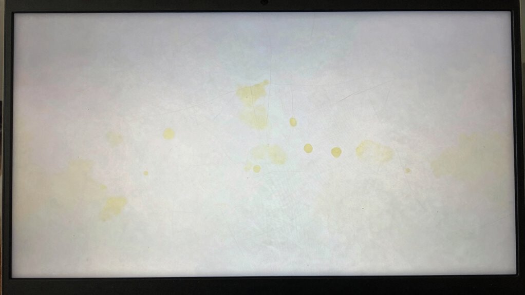 visible screen surface defects