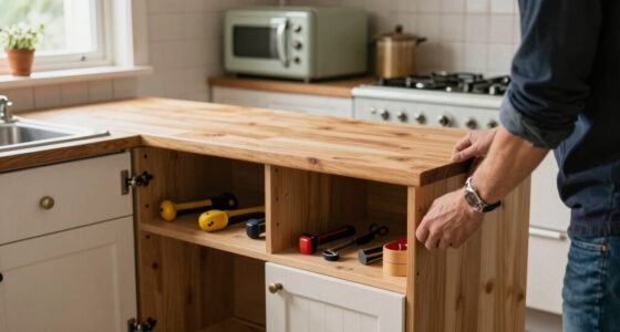 A Peninsula Counter Nearly Doubled the Storage in This 1950s Kitchen