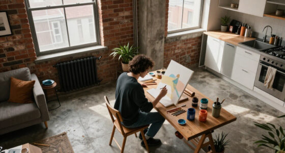 This 500-Square-Foot Studio Doubles As An Artist's Home And Workspace