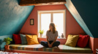 A Plain Attic Bedroom Is Now A “Little Jewel Box” After A Colorful Redo