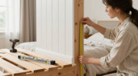 A Structural Beam Was An Eyesore In This Bedroom — She Added Paneling To Disguise It