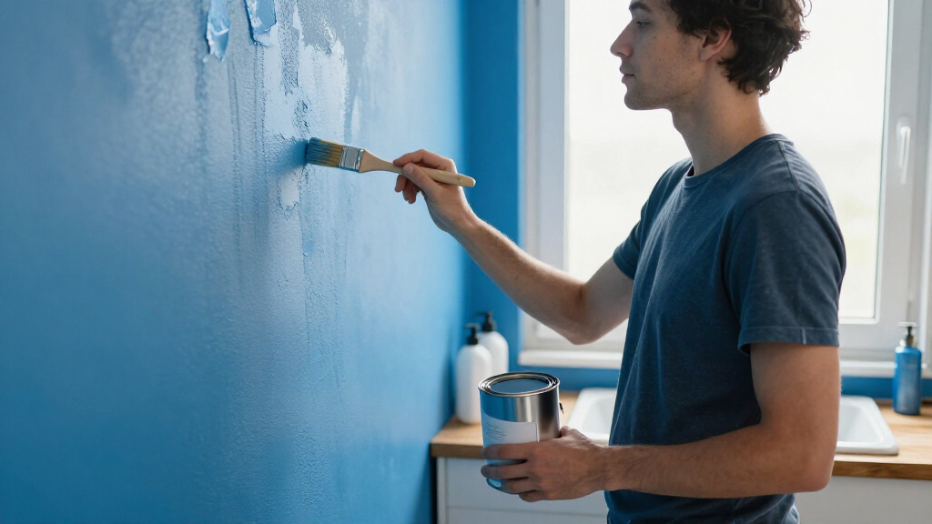 Leftover Paint Was The Secret To This $100 Bathroom Redo
