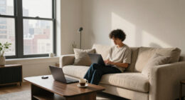 Podcaster Amanda Hirsch’s NYC Apartment Feels Like A Quiet, Hotel-Like Escape From The City