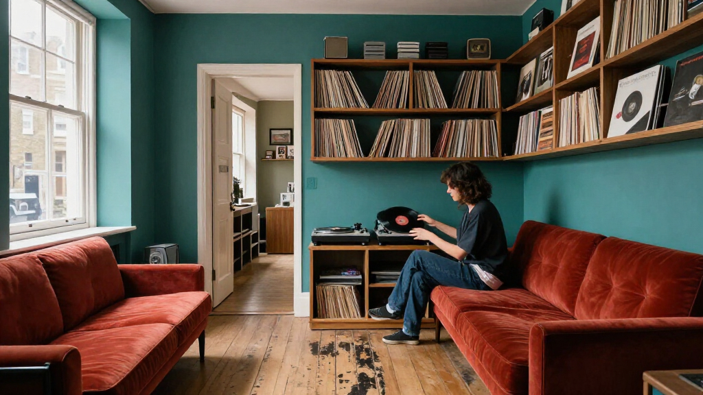 This Narrow Camden Townhouse Used To Be A Record Store — Color Has Now Transformed It, Especially In The "Atmospheric" Basement